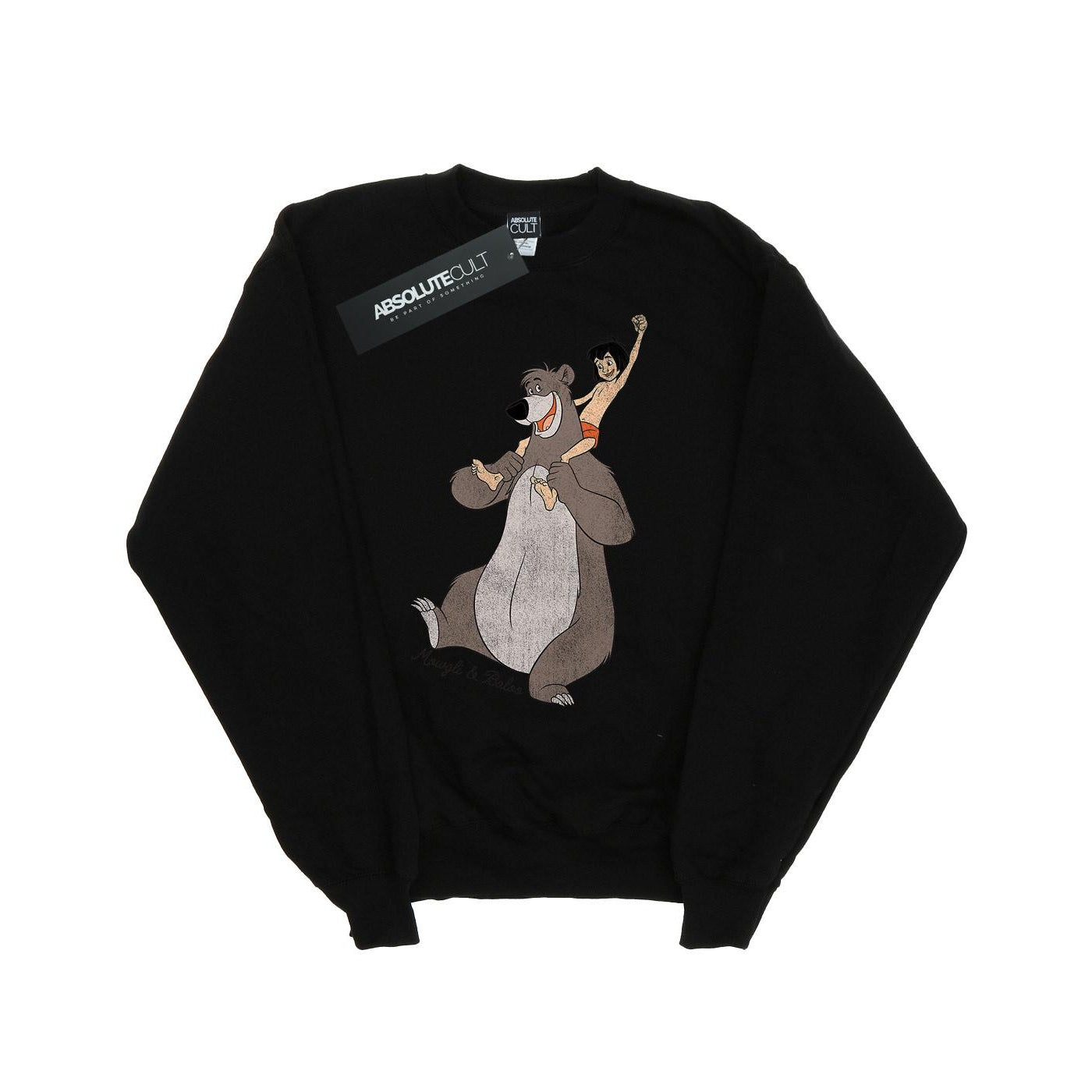 Black - Front - Jungle Book Boys Classic Mowgli And Baloo Sweatshirt