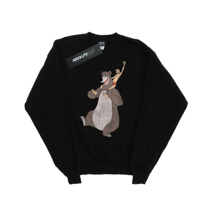 Black - Front - Jungle Book Boys Classic Mowgli And Baloo Sweatshirt