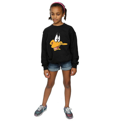 Black - Lifestyle - Looney Tunes Girls Daffy Duck Cotton Sweatshirt