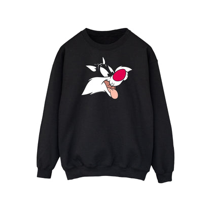 Black - Front - Looney Tunes Mens Sylvester Cotton Sweatshirt
