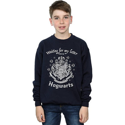 Navy Blue - Back - Harry Potter Boys Hogwarts Waiting For My Letter Sweatshirt