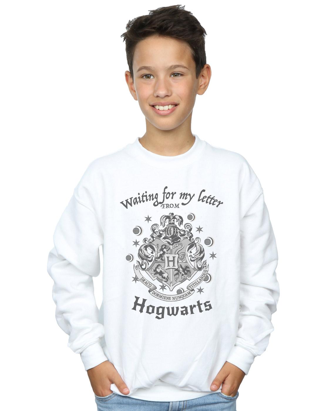 White - Back - Harry Potter Boys Hogwarts Waiting For My Letter Sweatshirt