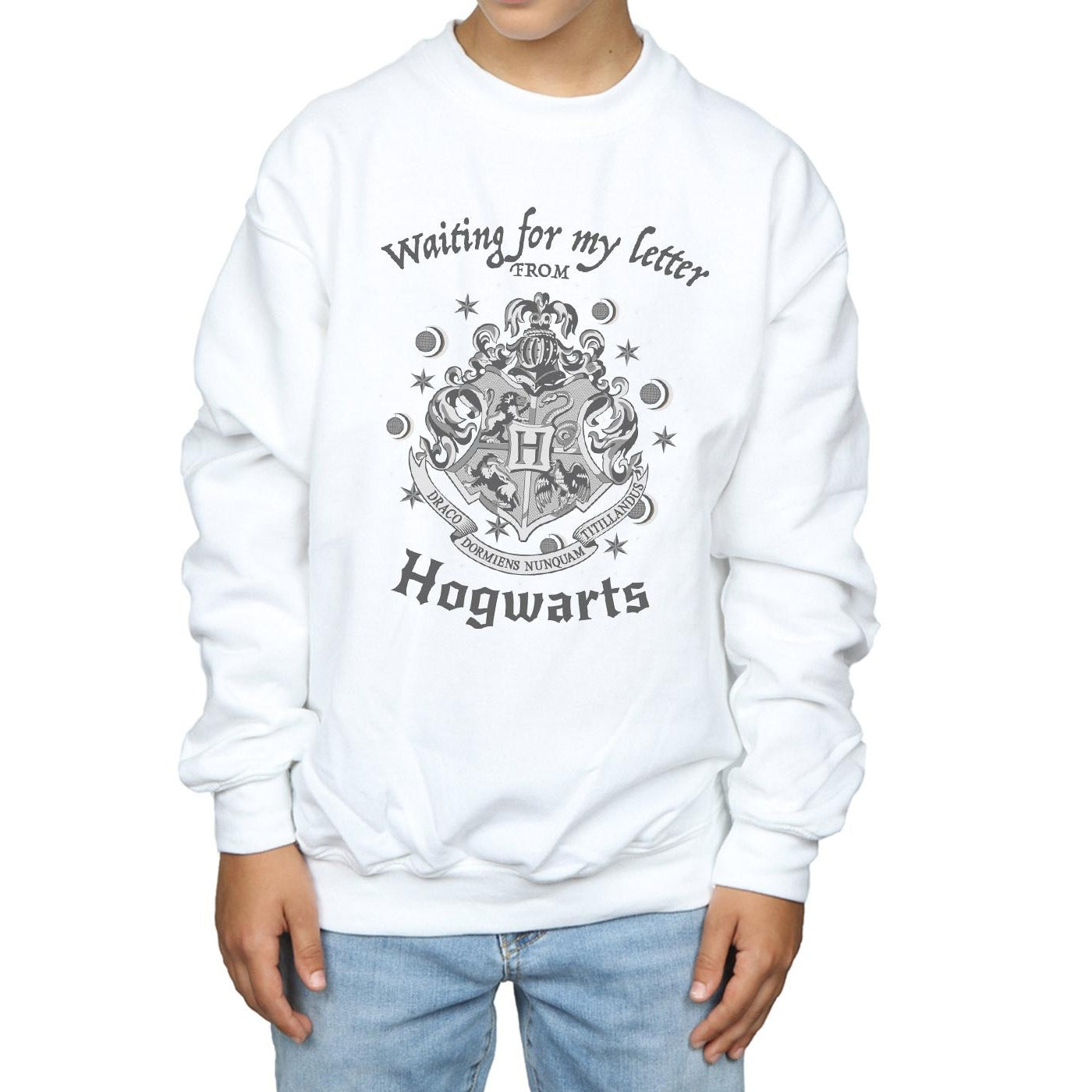 White - Side - Harry Potter Boys Hogwarts Waiting For My Letter Sweatshirt
