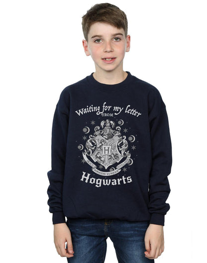 Navy Blue - Pack Shot - Harry Potter Boys Hogwarts Waiting For My Letter Sweatshirt