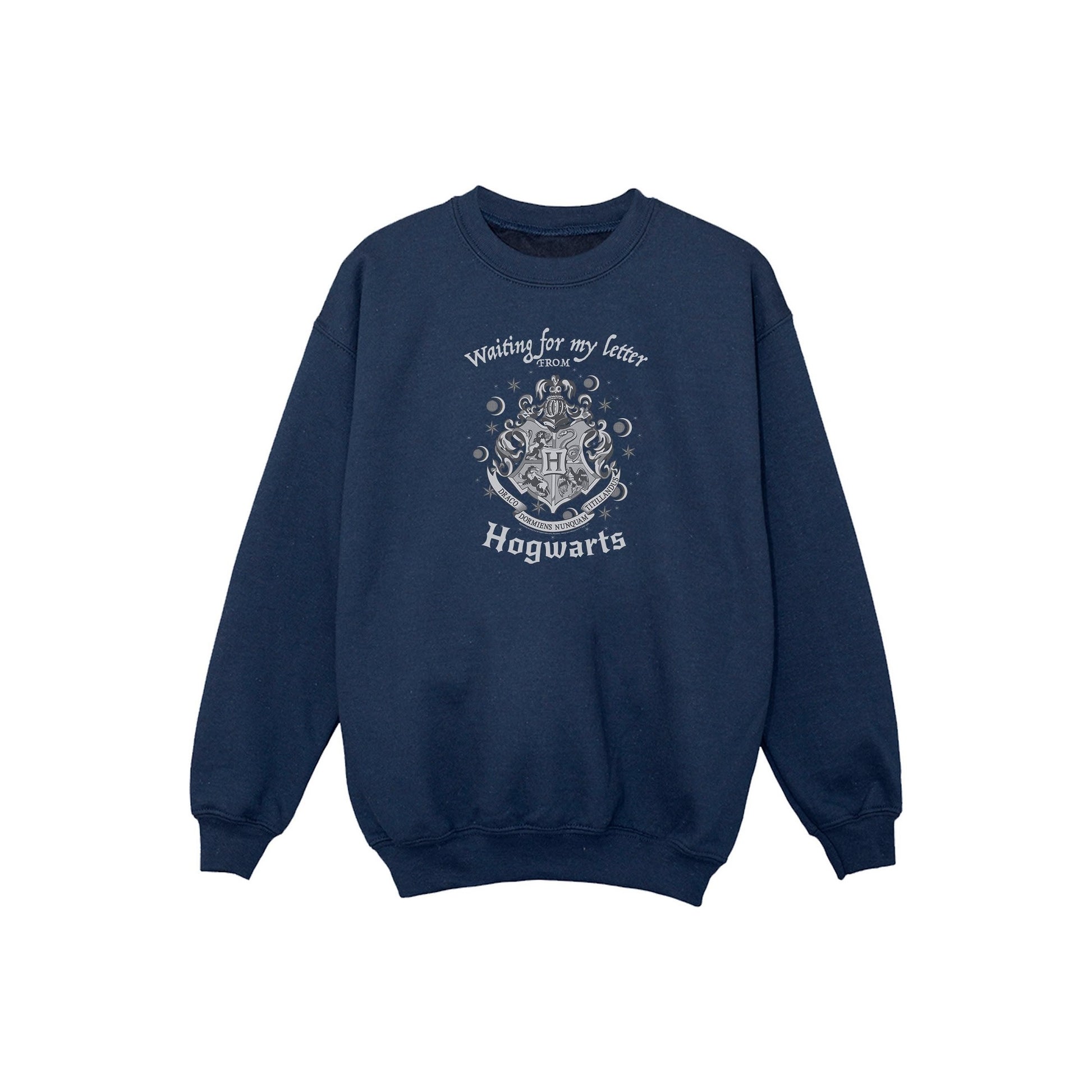 Navy Blue - Front - Harry Potter Boys Hogwarts Waiting For My Letter Sweatshirt