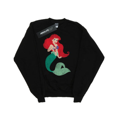 Black - Front - Disney Princess Girls Classic Ariel Sweatshirt