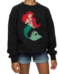 Black - Side - Disney Princess Girls Classic Ariel Sweatshirt
