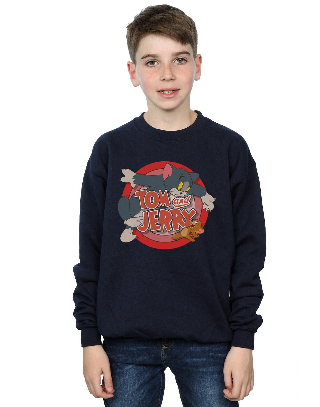 Navy Blue - Back - Tom and Jerry Boys Classic Catch Sweatshirt