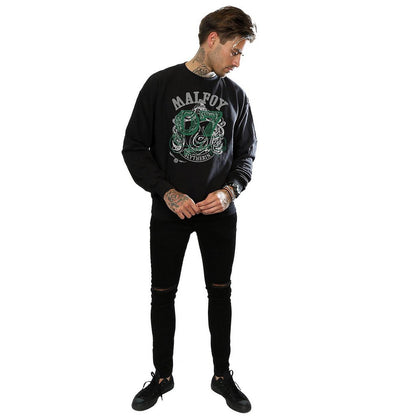 Black - Side - Harry Potter Mens Seeker Draco Malfoy Sweatshirt