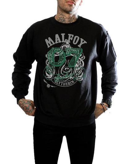 Black - Pack Shot - Harry Potter Mens Seeker Draco Malfoy Sweatshirt