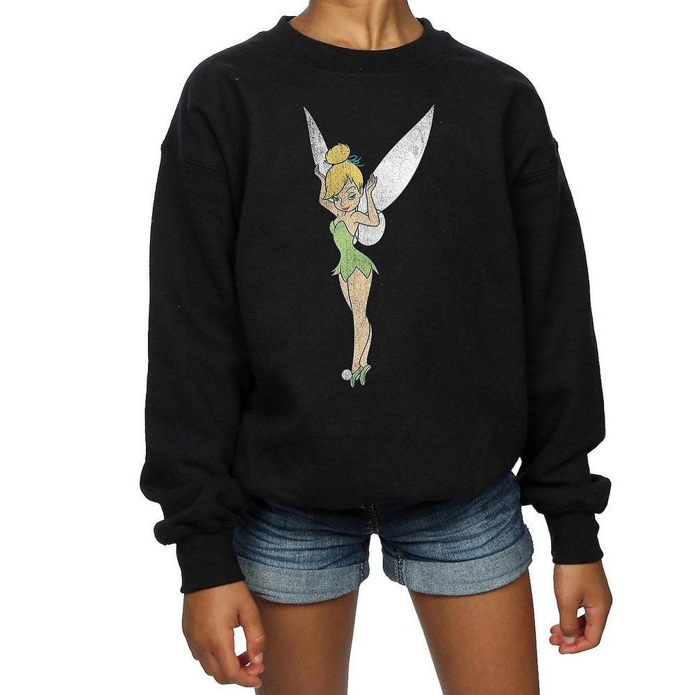 Black - Back - Peter Pan Girls Classic Tinkerbell Sweatshirt