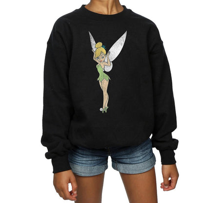 Black - Back - Peter Pan Girls Classic Tinkerbell Sweatshirt