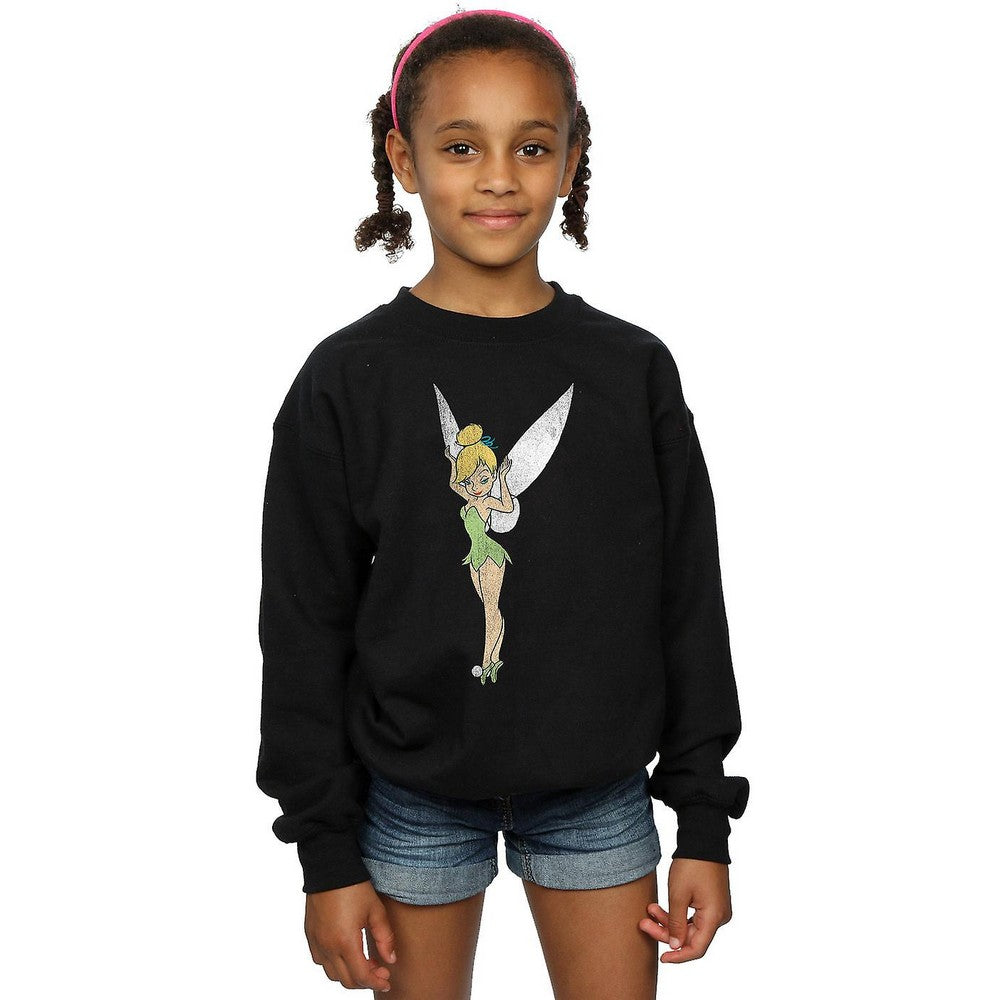 Black - Side - Peter Pan Girls Classic Tinkerbell Sweatshirt