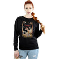 Black - Side - Bambi Womens-Ladies Retro Poster Sweatshirt