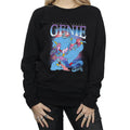 Black - Back - Aladdin Womens-Ladies Genie Montage Sweatshirt