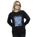 Black - Side - Aladdin Womens-Ladies Genie Montage Sweatshirt
