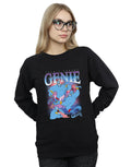 Black - Pack Shot - Aladdin Womens-Ladies Genie Montage Sweatshirt