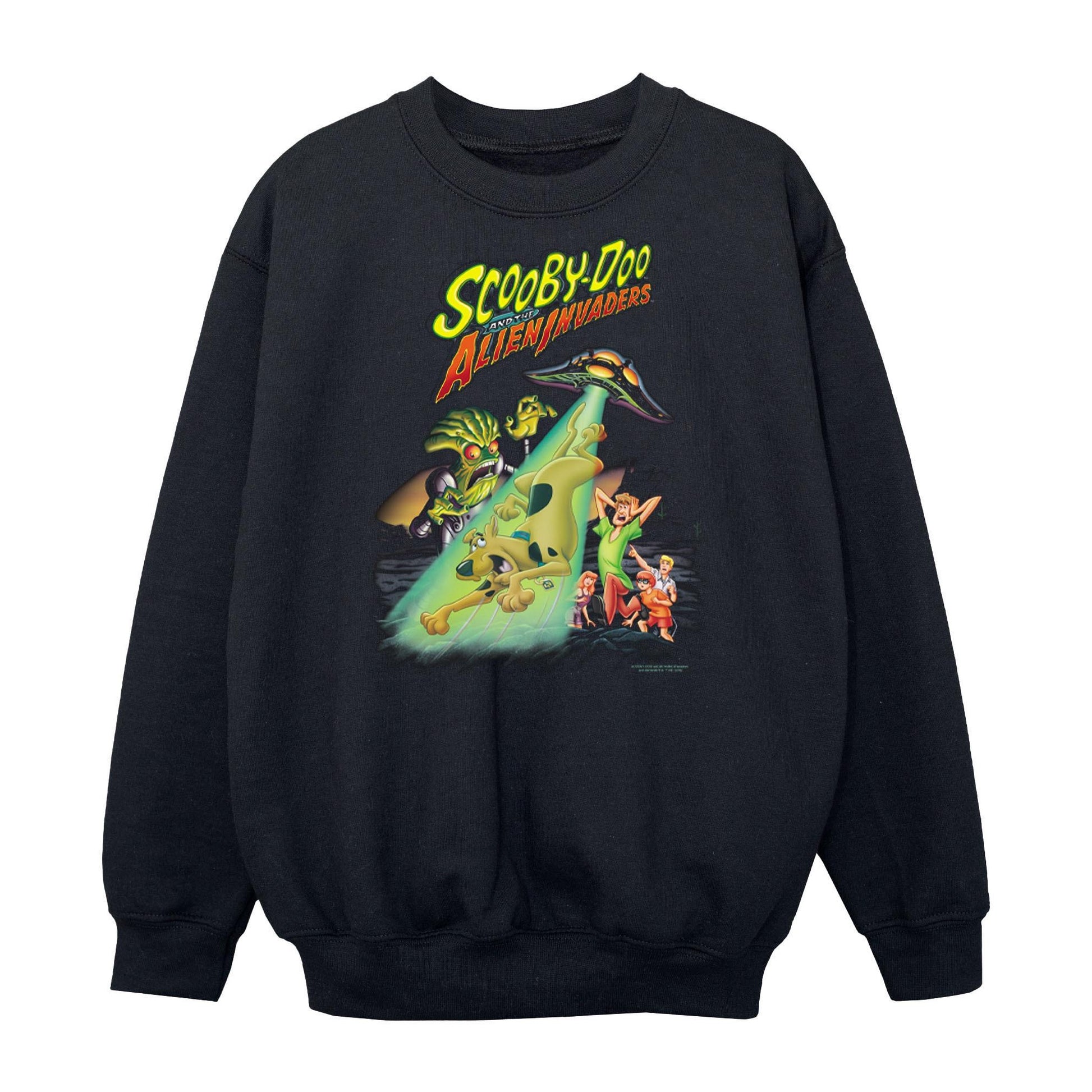 Black - Front - Scooby Doo Boys The Alien Invaders Sweatshirt