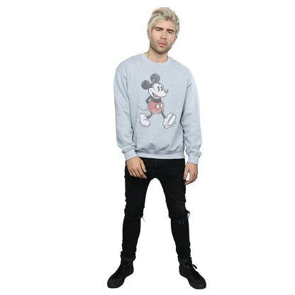 Sports Grey - Side - Disney Mens Walking Mickey Mouse Sweatshirt