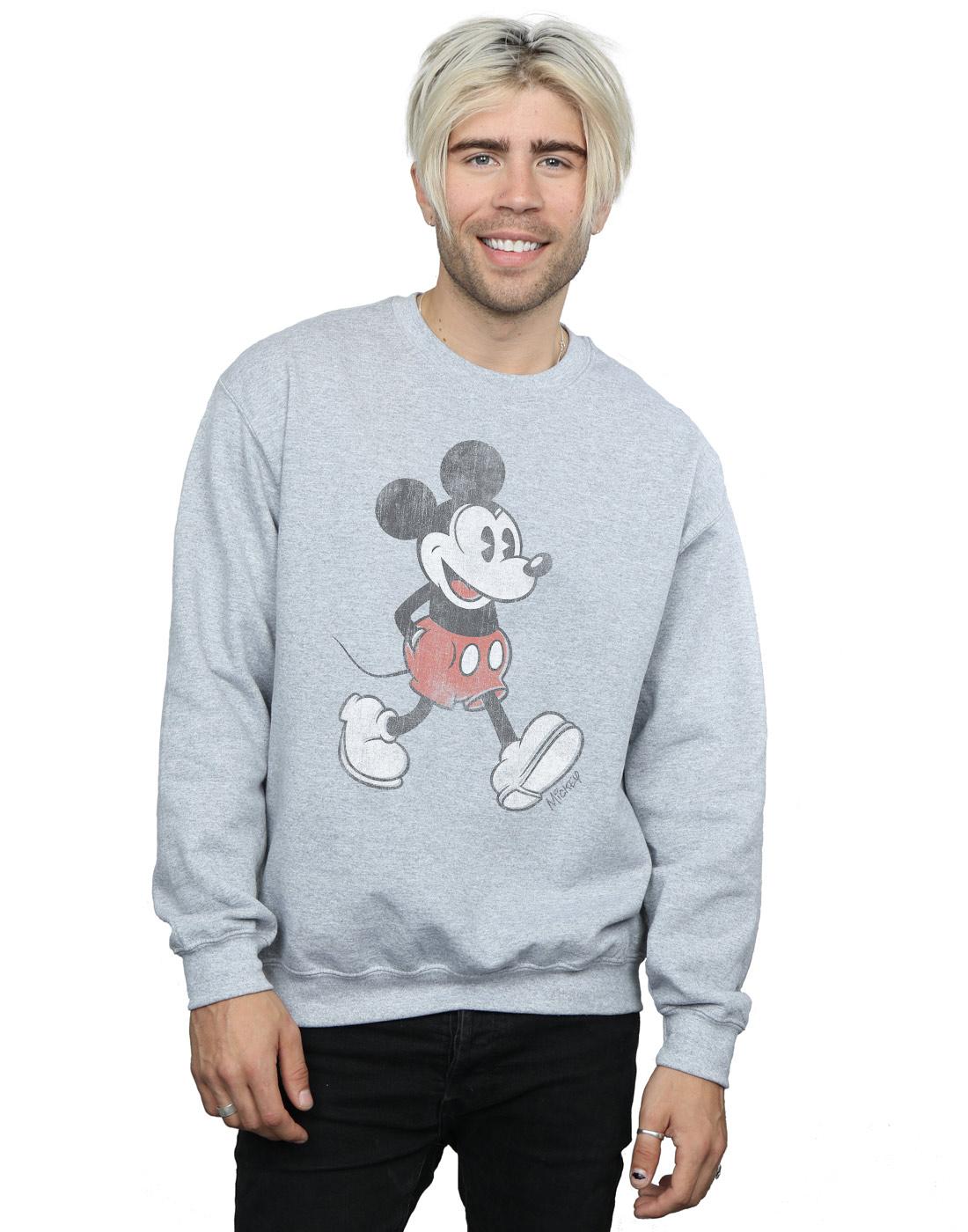 Sports Grey - Lifestyle - Disney Mens Walking Mickey Mouse Sweatshirt