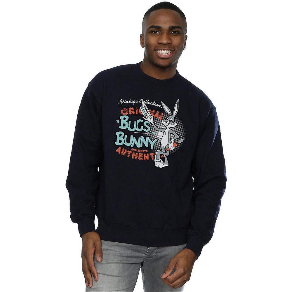 Navy Blue - Side - Looney Tunes Unisex Adult Bugs Bunny Vintage Sweatshirt