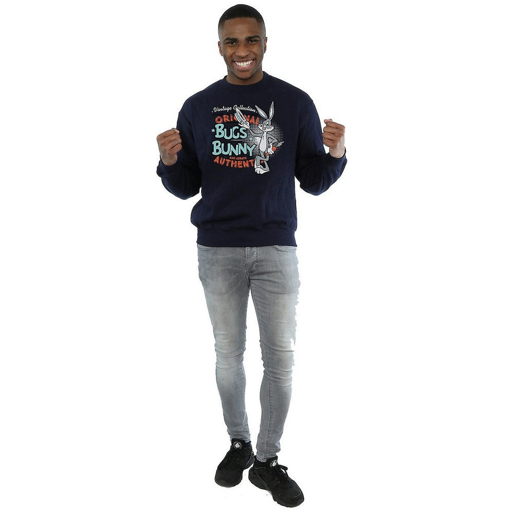 Navy Blue - Lifestyle - Looney Tunes Unisex Adult Bugs Bunny Vintage Sweatshirt