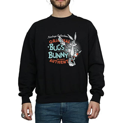 Black - Back - Looney Tunes Unisex Adult Bugs Bunny Vintage Sweatshirt