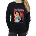 Black - Back - Aladdin Womens-Ladies Jasmine Montage Sweatshirt