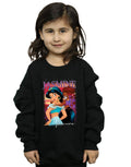 Black - Pack Shot - Aladdin Girls Jasmine Montage Sweatshirt