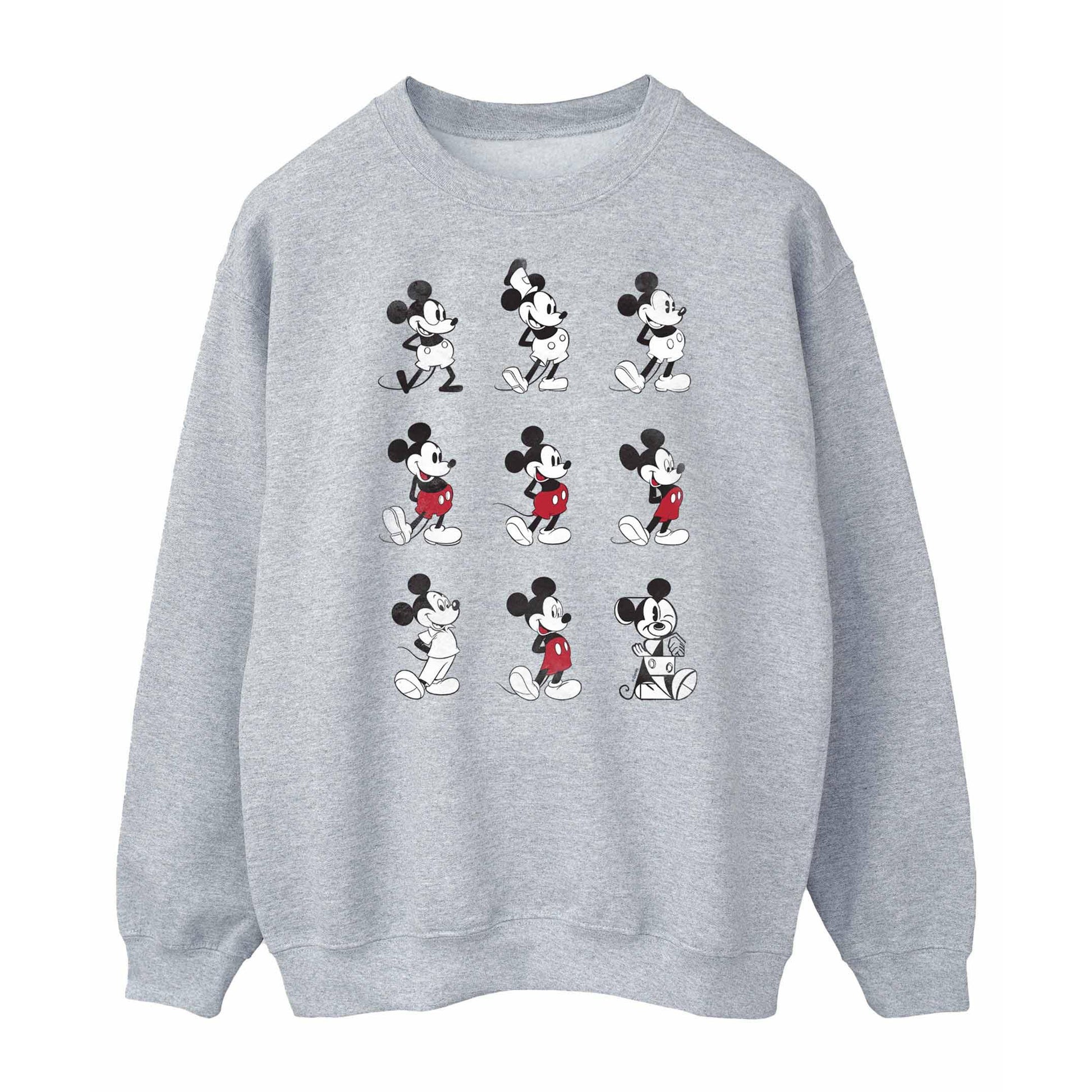 Sports Grey - Front - Disney Mens Mickey Mouse Evolution Sweatshirt