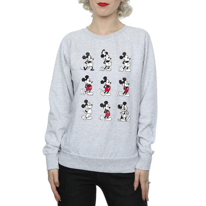 Heather Grey - Back - Disney Womens-Ladies Mickey Mouse Evolution Sweatshirt
