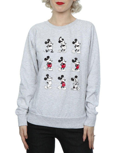 Heather Grey - Close up - Disney Womens-Ladies Mickey Mouse Evolution Sweatshirt
