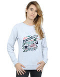 Sports Grey - Side - Mary Poppins Womens-Ladies Practically Perfect In Every Way Sweatshirt