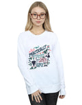 White - Back - Mary Poppins Womens-Ladies Practically Perfect In Every Way Sweatshirt