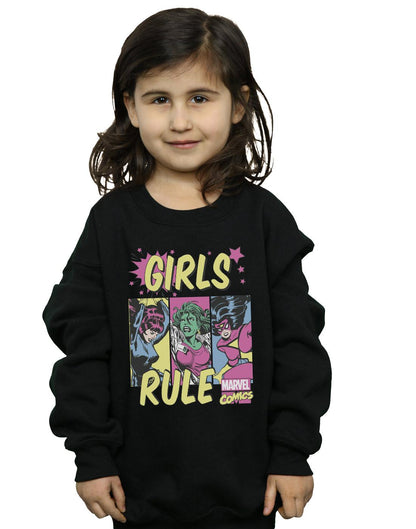 Black - Lifestyle - Marvel Comics Girls Rule Sweatshirt