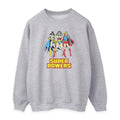 Heather Grey - Front - Superhero Girls Womens-Ladies Super Power Wonder Woman Sweatshirt