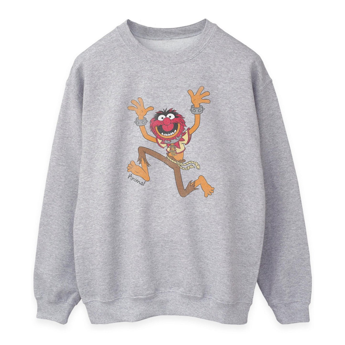 Heather Grey - Front - The Muppets Womens-Ladies Animal Sweatshirt