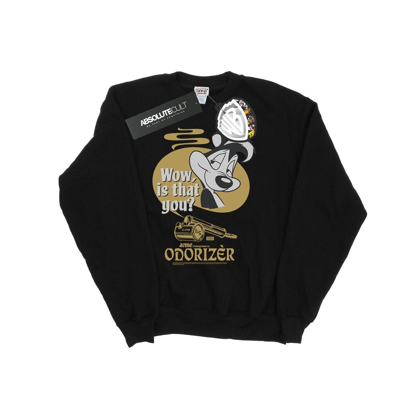 Black - Front - Looney Tunes Womens-Ladies Odorizer Pepe Le Pew Sweatshirt