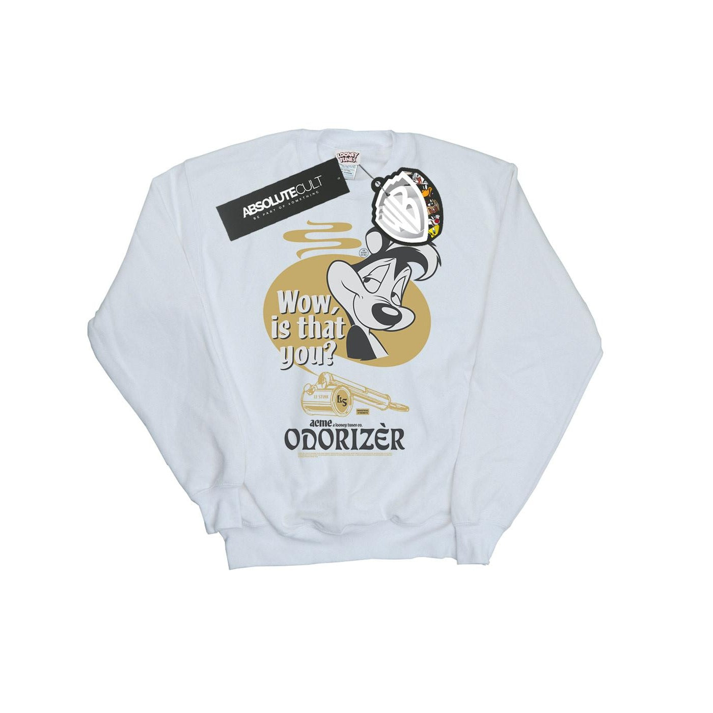 White - Front - Looney Tunes Womens-Ladies Odorizer Pepe Le Pew Sweatshirt