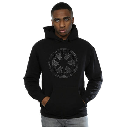 Black - Back - Star Wars: Rogue One Mens Galactic Empire Plans Hoodie