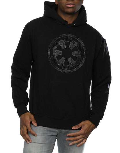 Black - Pack Shot - Star Wars: Rogue One Mens Galactic Empire Plans Hoodie