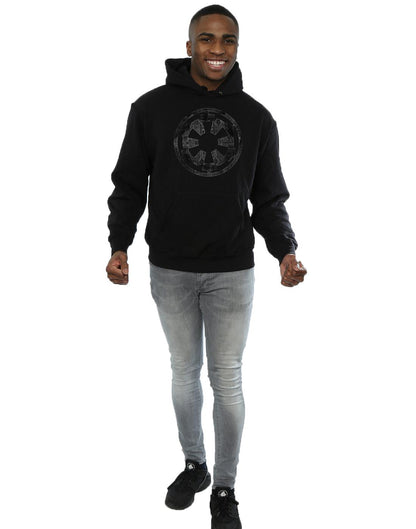 Black - Close up - Star Wars: Rogue One Mens Galactic Empire Plans Hoodie