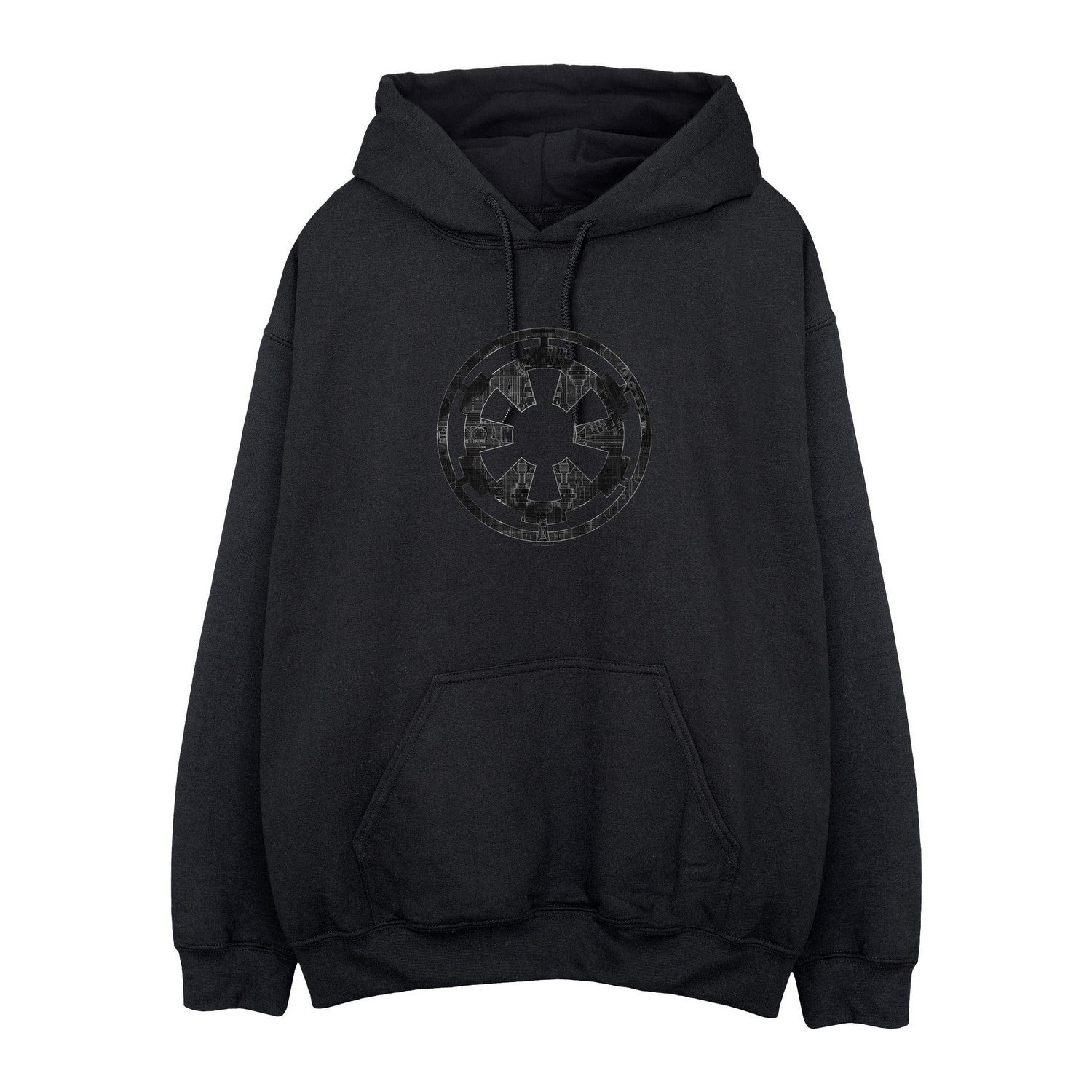 Black - Front - Star Wars: Rogue One Mens Galactic Empire Plans Hoodie