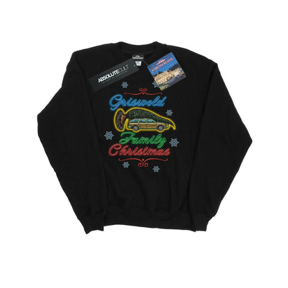 Black - Front - National Lampoon´s Christmas Vacation Mens Griswold Family Sweatshirt