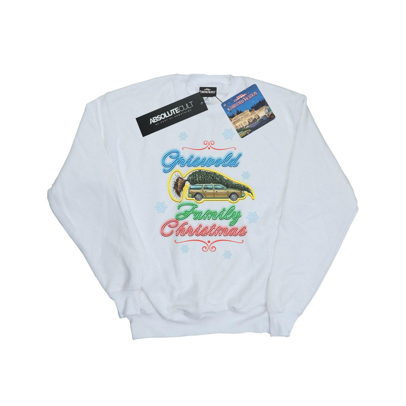 White - Front - National Lampoon´s Christmas Vacation Mens Griswold Family Sweatshirt