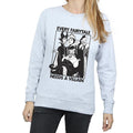 Heather Grey - Back - Disney Womens-Ladies Every Fairy Tale Needs A Villain Sweatshirt