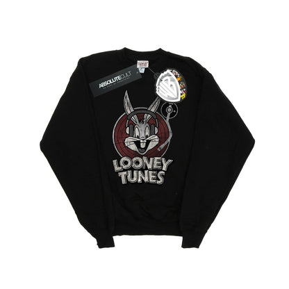 Black - Front - Looney Tunes Boys Bugs Bunny Circle Logo Sweatshirt