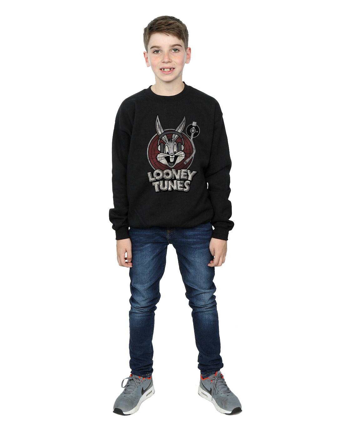 Black - Lifestyle - Looney Tunes Boys Bugs Bunny Circle Logo Sweatshirt