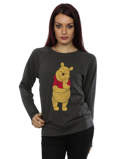 Light Graphite - Back - Winnie the Pooh Womens-Ladies Classic Sweatshirt