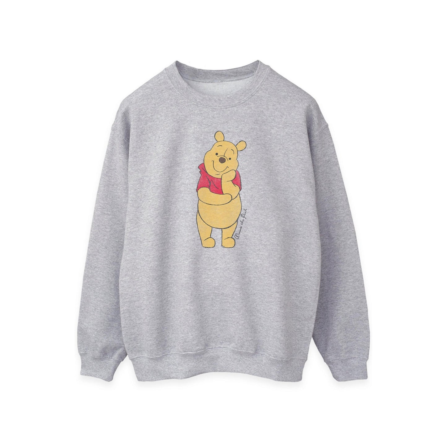 Heather Grey - Front - Winnie the Pooh Womens-Ladies Classic Sweatshirt